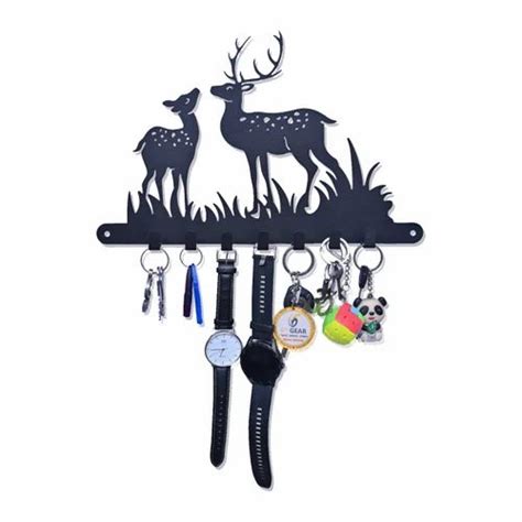 key rack wall|personalized deer key rack wall.